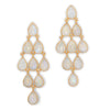 Rainbow Moonstone Chandelier Earrings