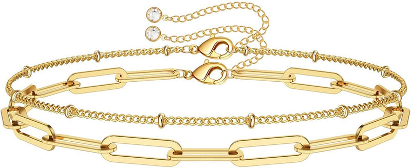 Dainty Gold Bracelet Set