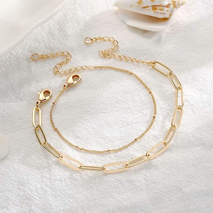 Dainty Gold Bracelet Set