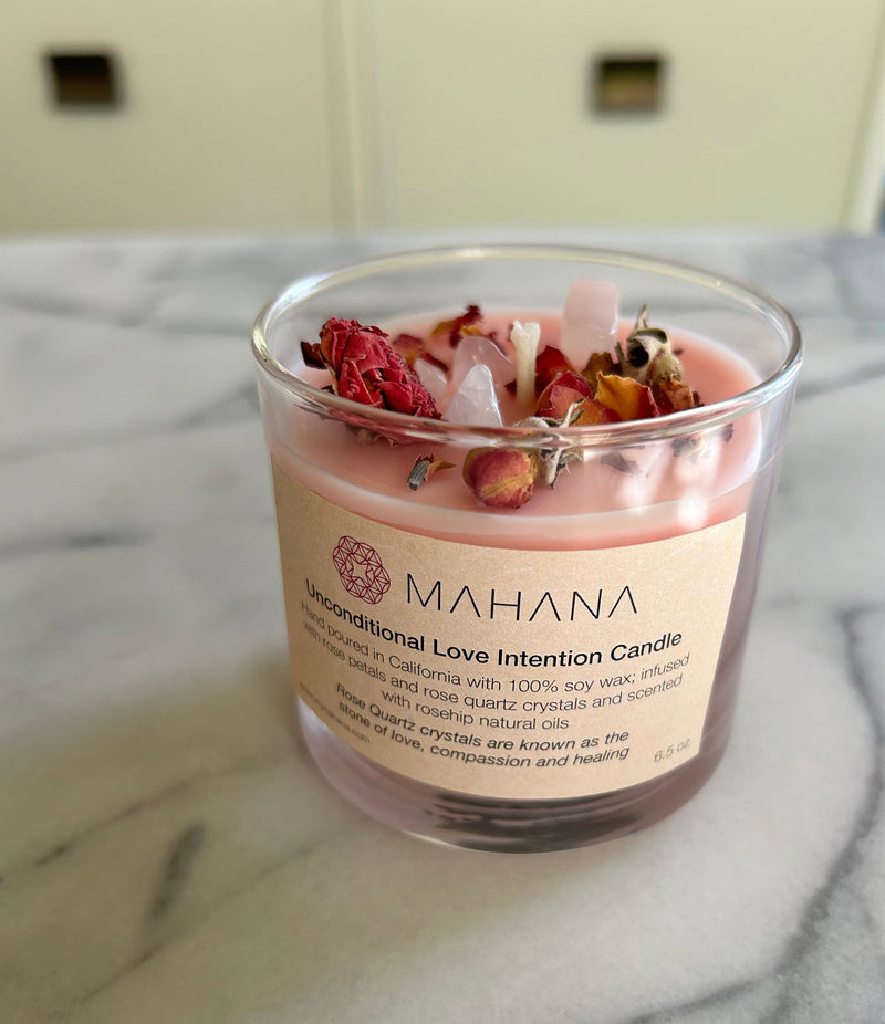 Mahana Spring Unconditional Love Intention Candle