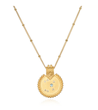 Constellation Zodiac Sagittarius Blue Topaz Necklace