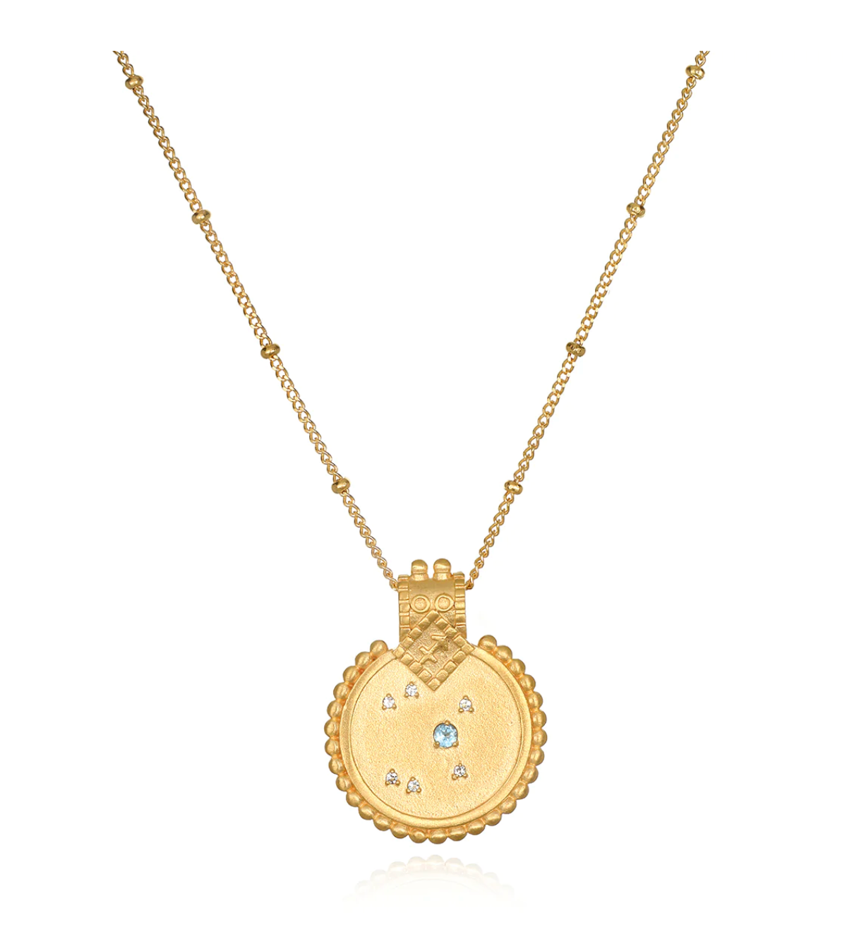 Constellation Zodiac Sagittarius Blue Topaz Necklace – MY MAHANA