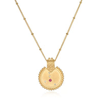 Constellation Zodiac Cancer Ruby Necklace