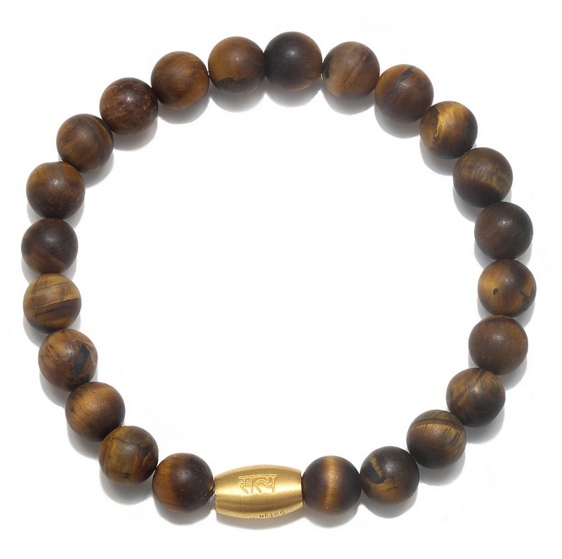 Sacred Insight Tigers Eye Mens Stretch Bracelet