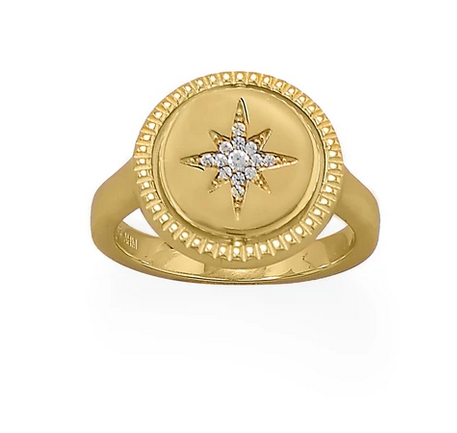 Reversible Rising Star and Moon Ring