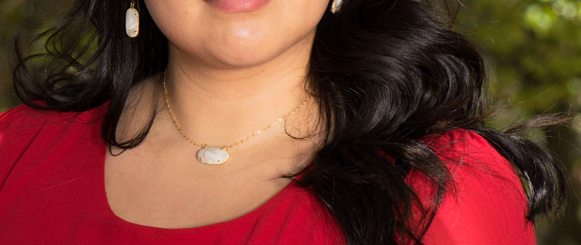 Moonstone Ellipse Necklace