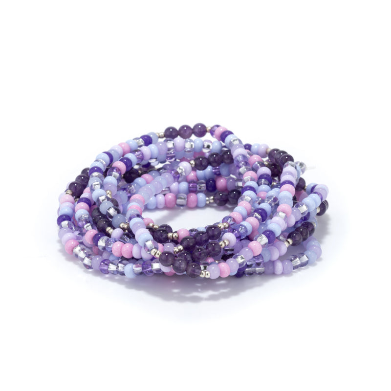 Nana Health Wrap-Bracelet With Pink and Purple Glass Beads SOLD OUT